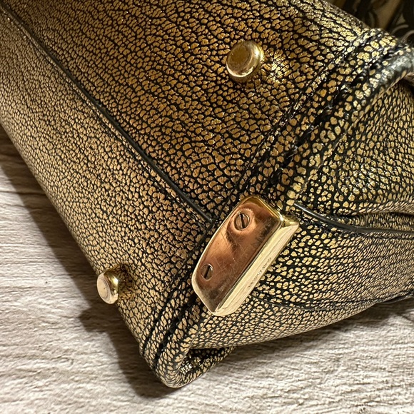 COACH Mini Swagger Gold Metallic Crossbody - Picture 6 of 15